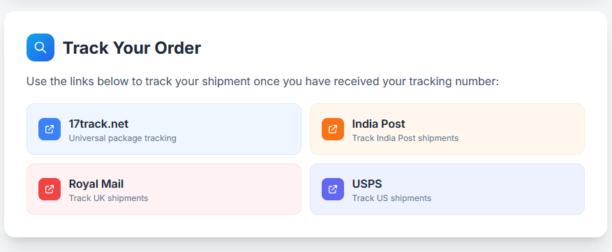 AirMailChemist order tracking interface
