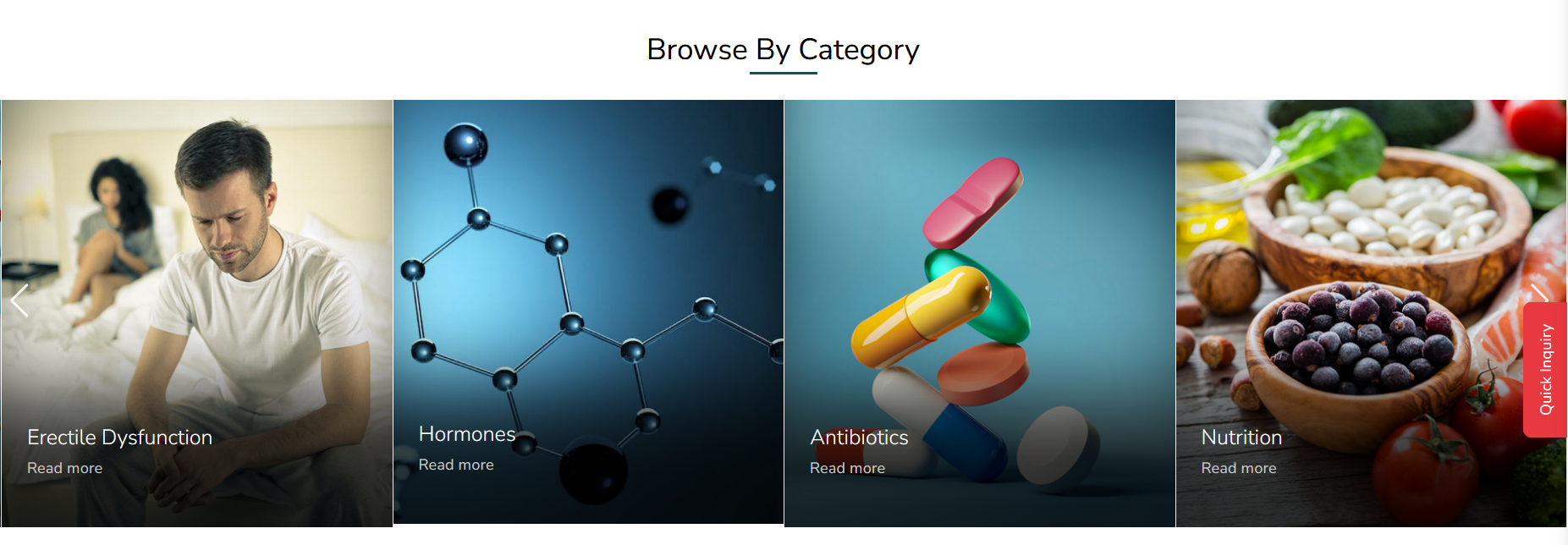 AkiPharma product category page