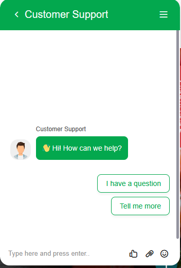 AkiPharma customer support chat interface