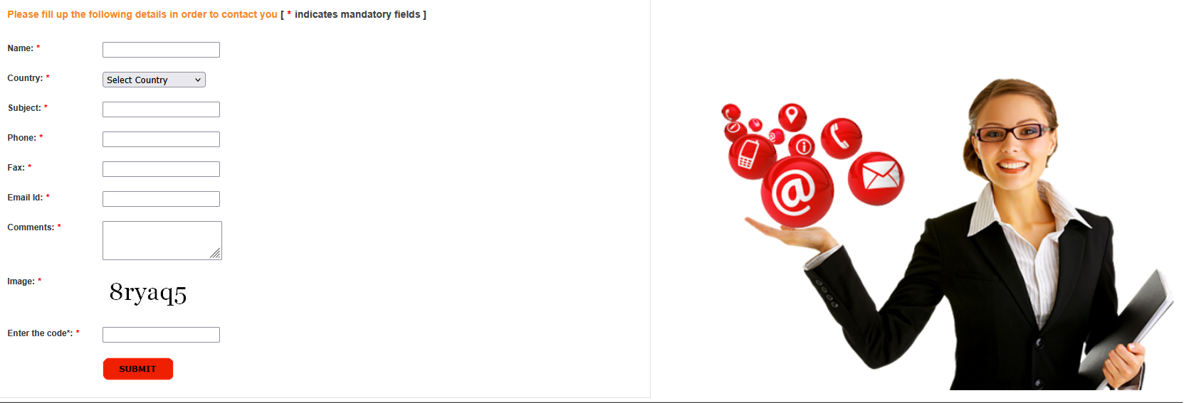 Customer support and contact interface
