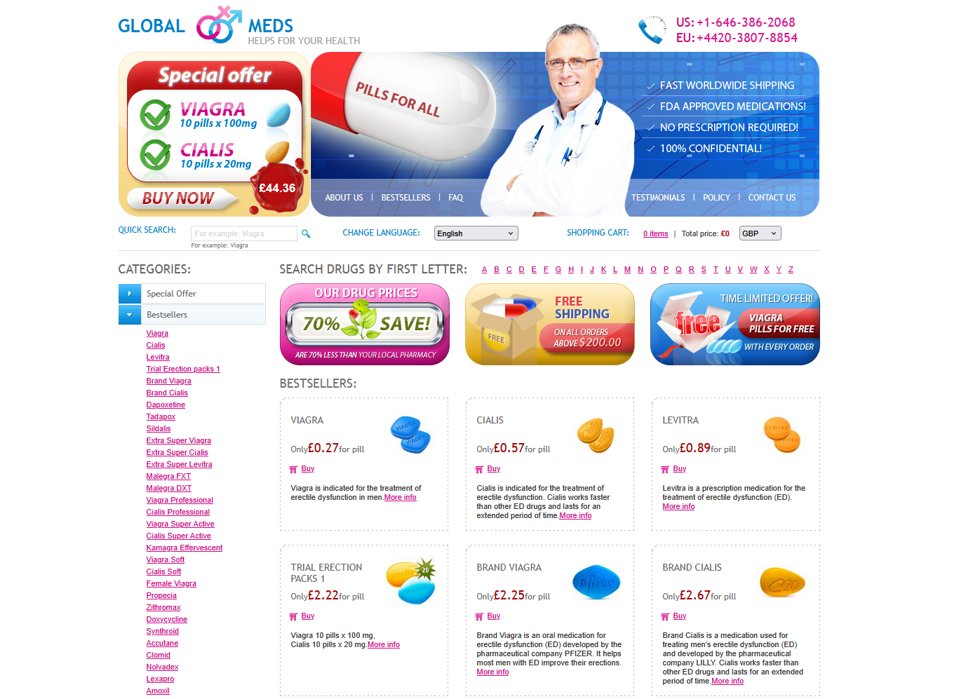 Awc Drugstore homepage layout