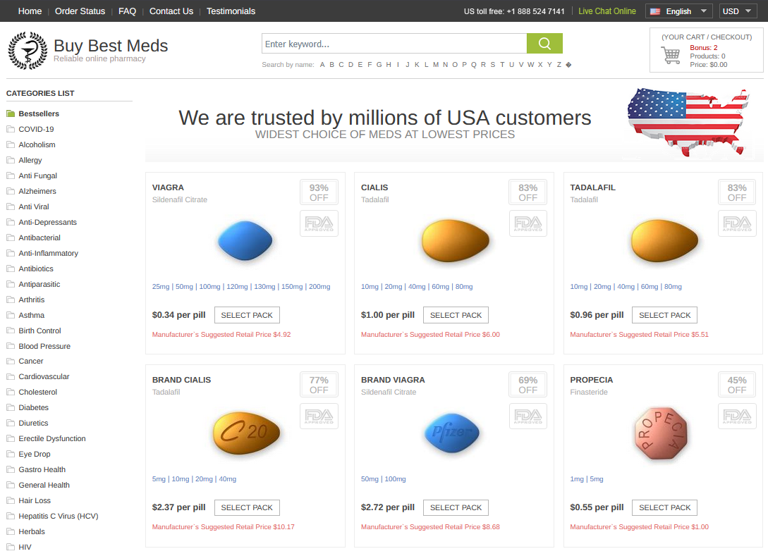 BuyBestMeds homepage