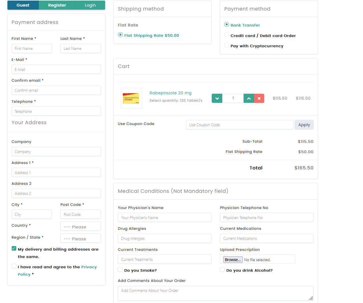 BuyGenericPills secure checkout page