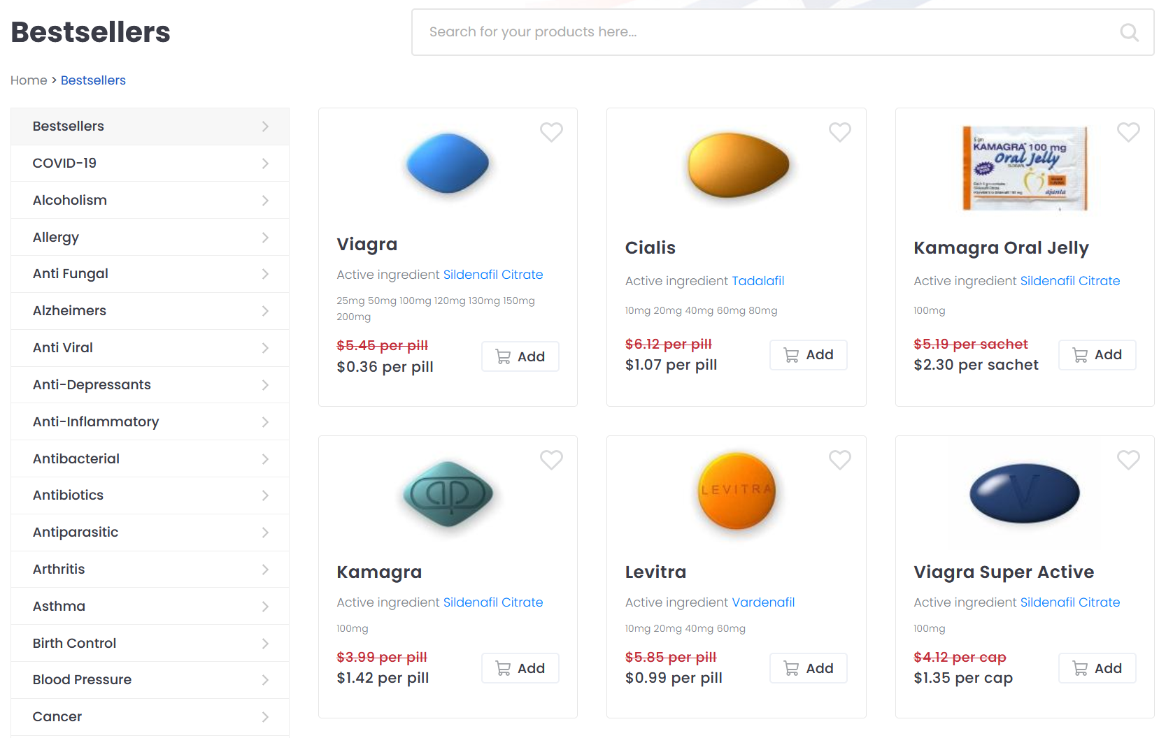 Product category navigation