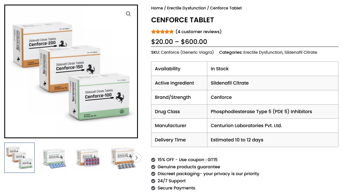 Cenforce product range