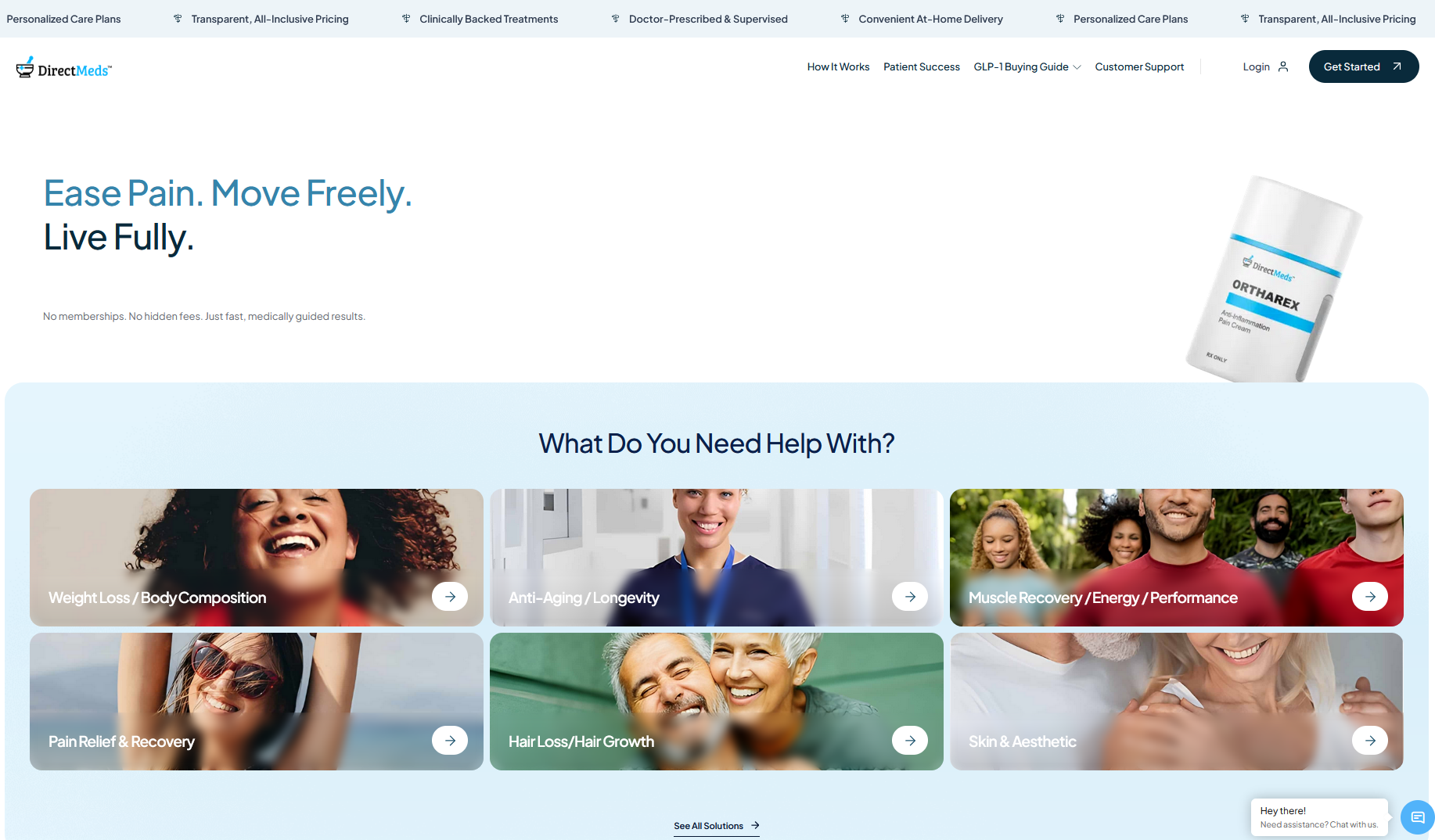 DirectMeds homepage interface