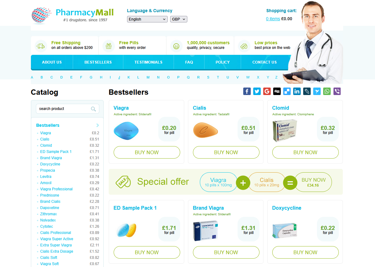 DrNoRx homepage layout