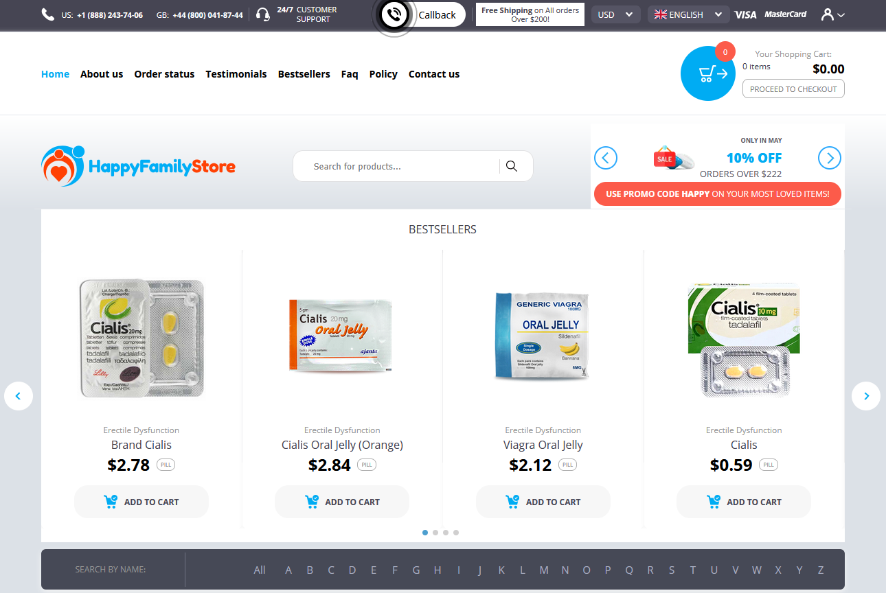 Family24Rx homepage layout