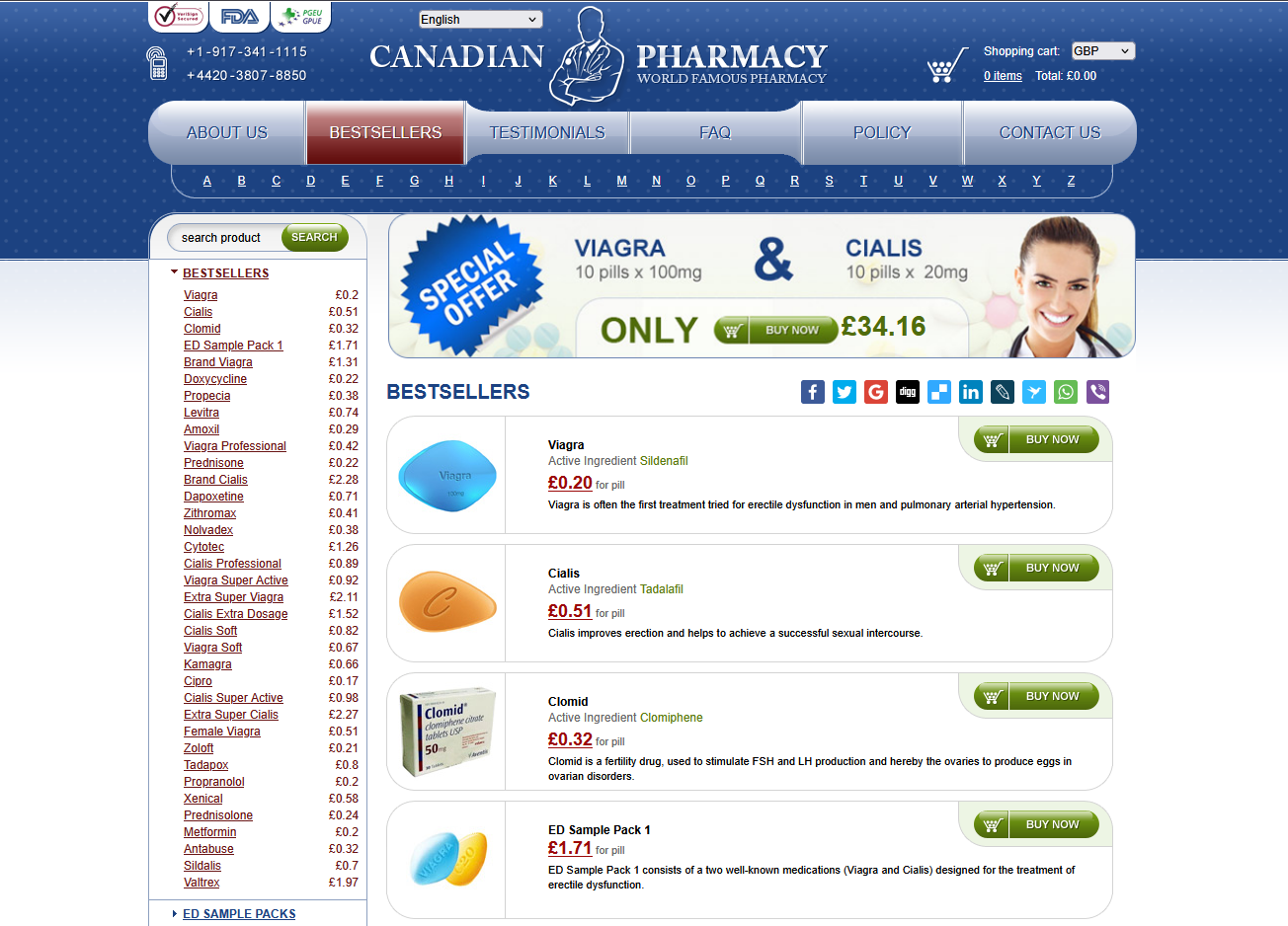 FastRxCenter homepage layout