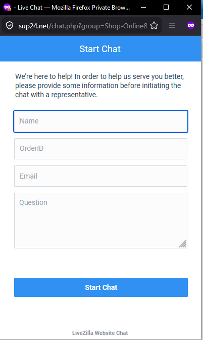 Generic4All customer support chat interface