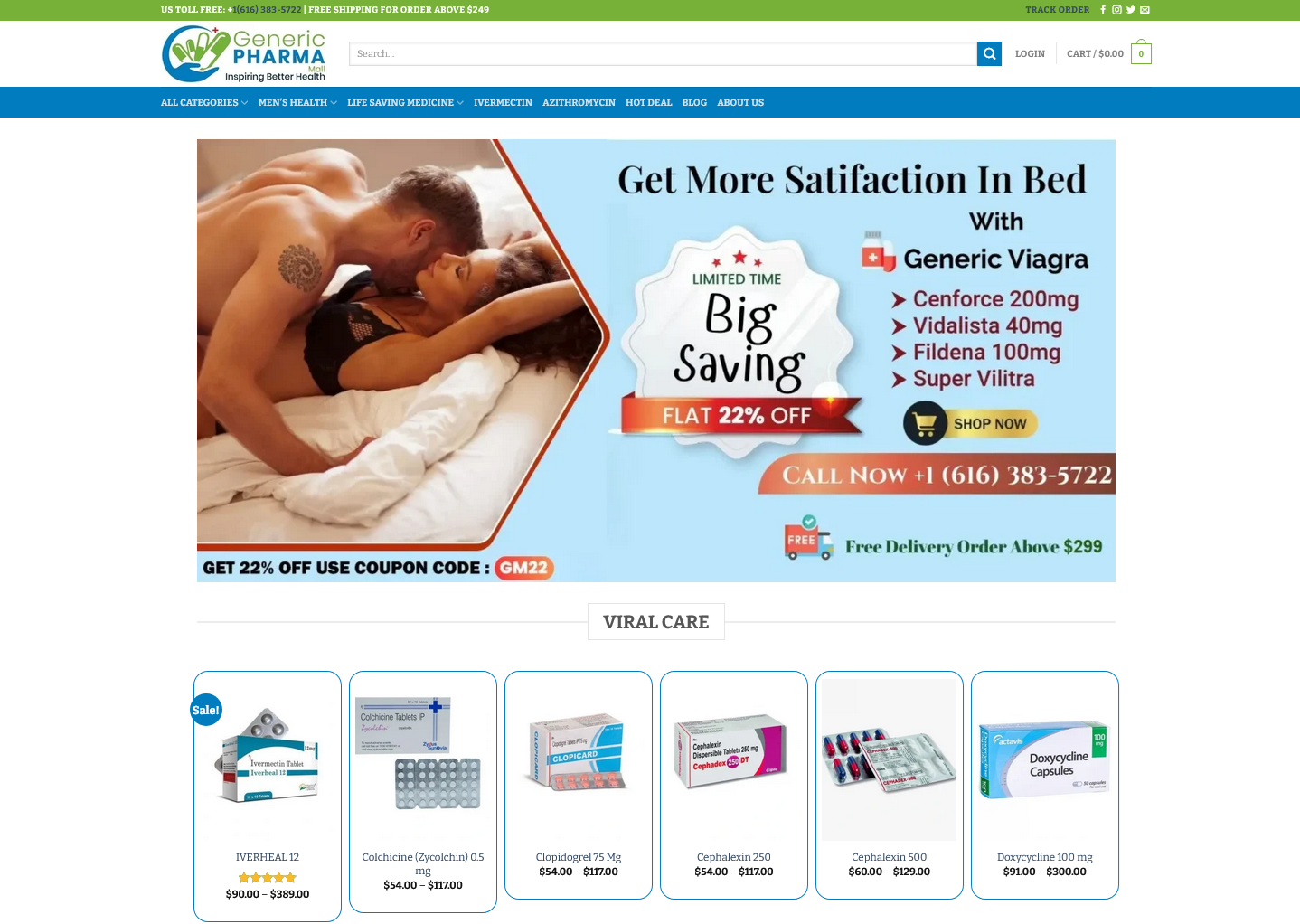 Website homepage view