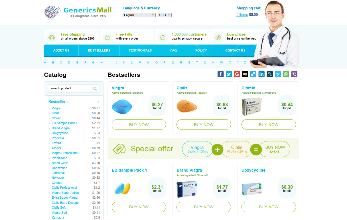 GenericsMall homepage