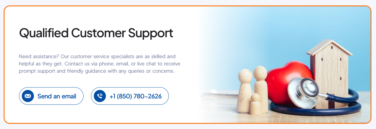 Customer support contact options