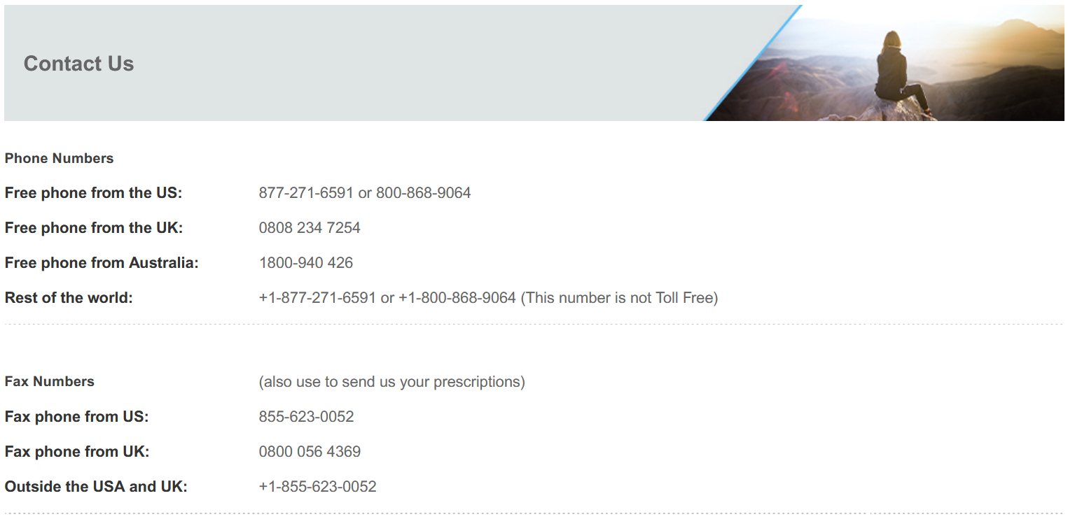 Customer support contact information display