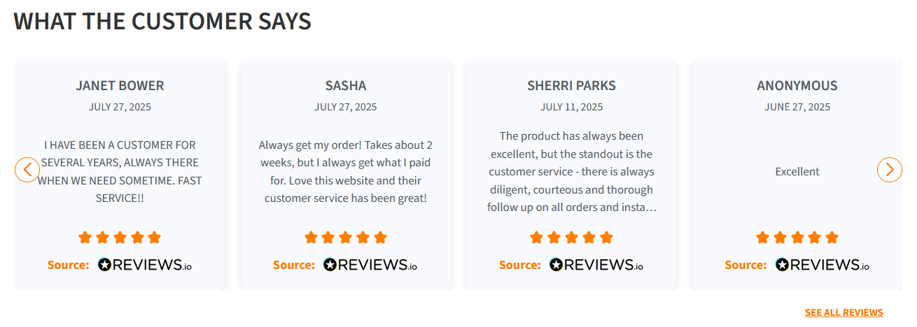 InternationalDrugMart customer reviews and testimonials