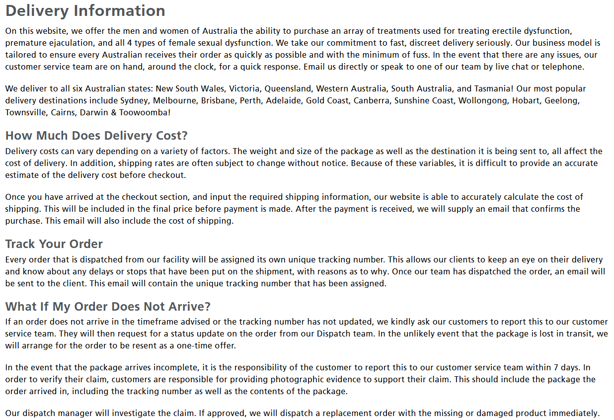 Kamagra4u order tracking interface