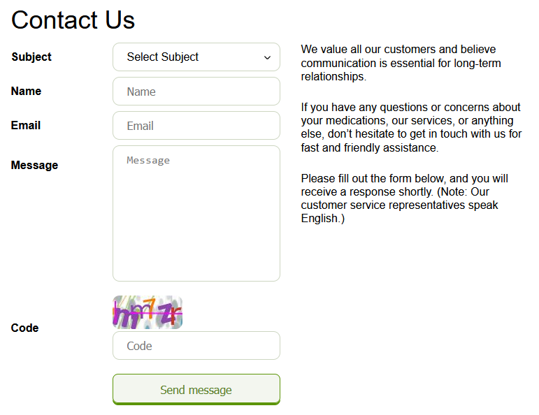 MedInTop customer support contact page