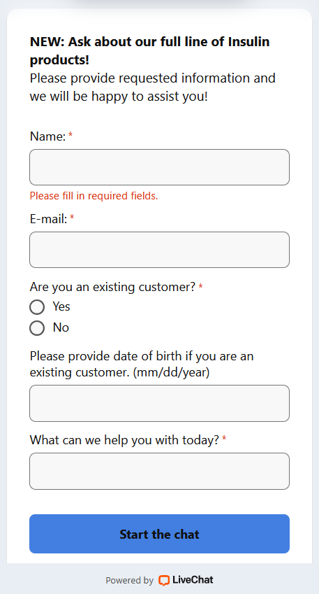 MedixRx customer support chat