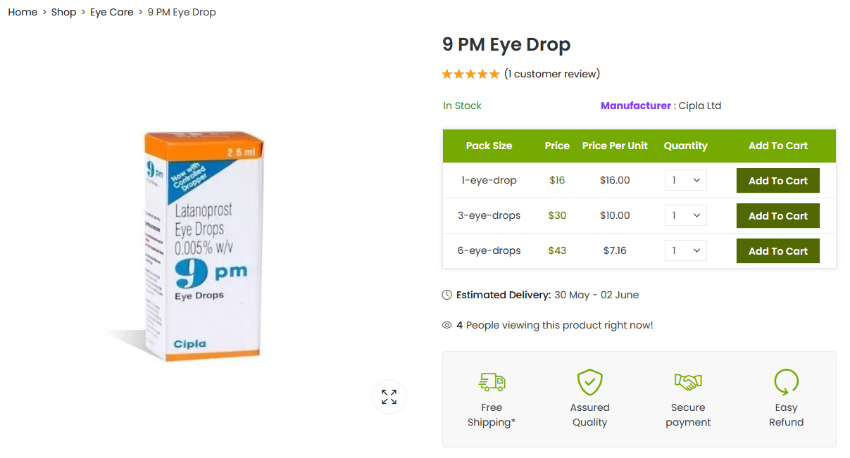 MedyPharmacy product listing and pricing