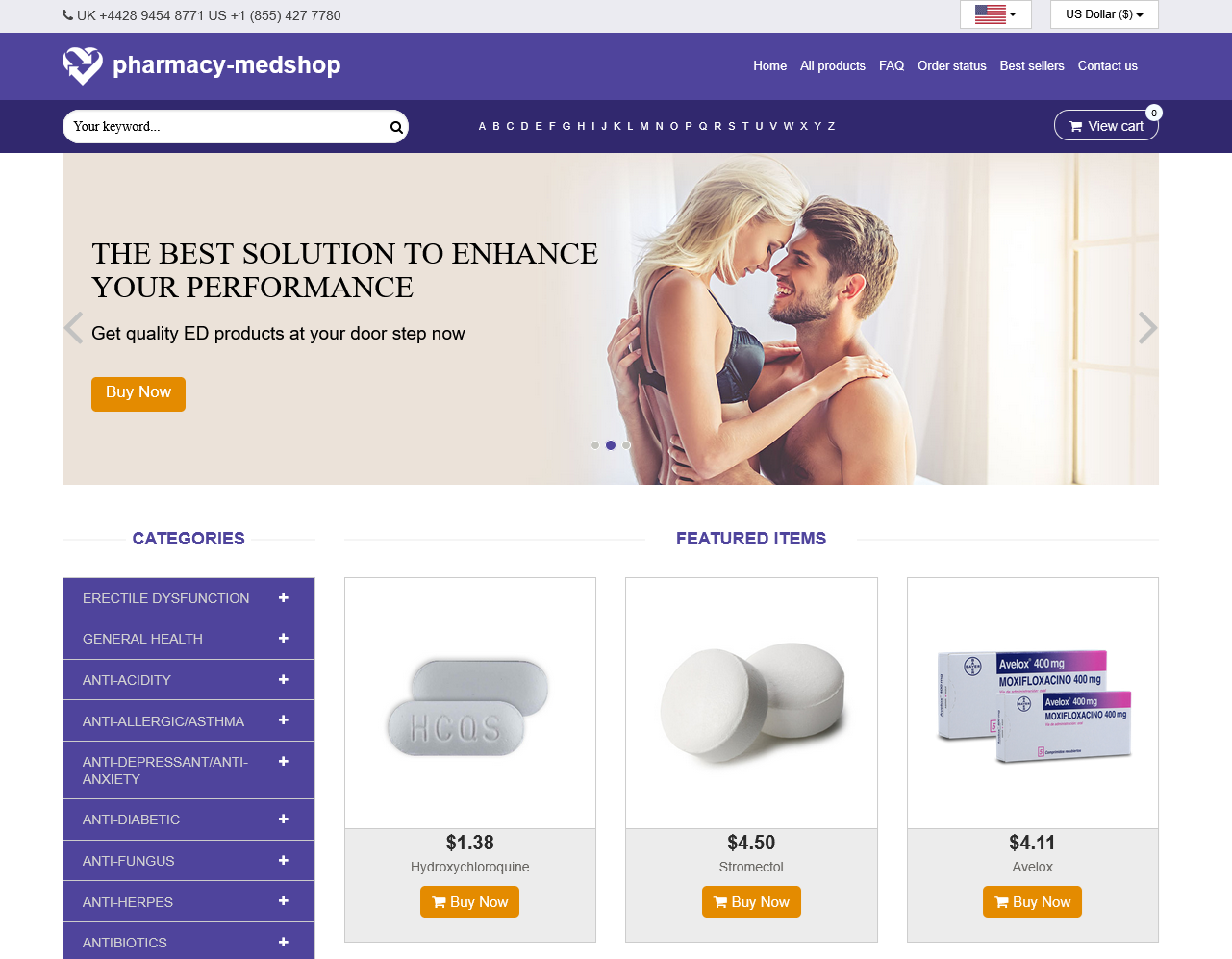 Pharmacy Rx One homepage interface