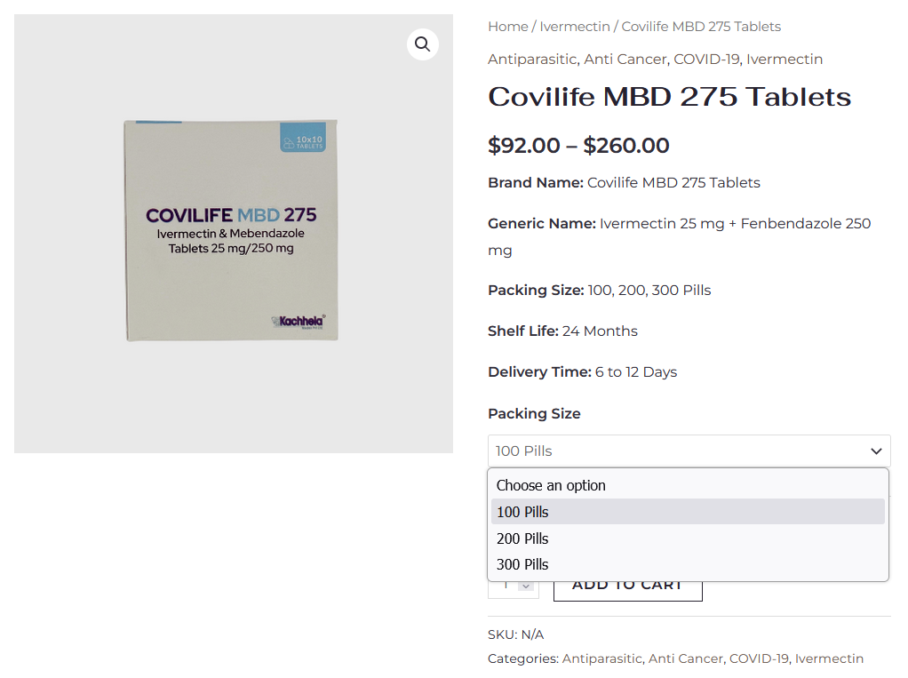 PharmacyOnEarth product page with pricing and discount code field