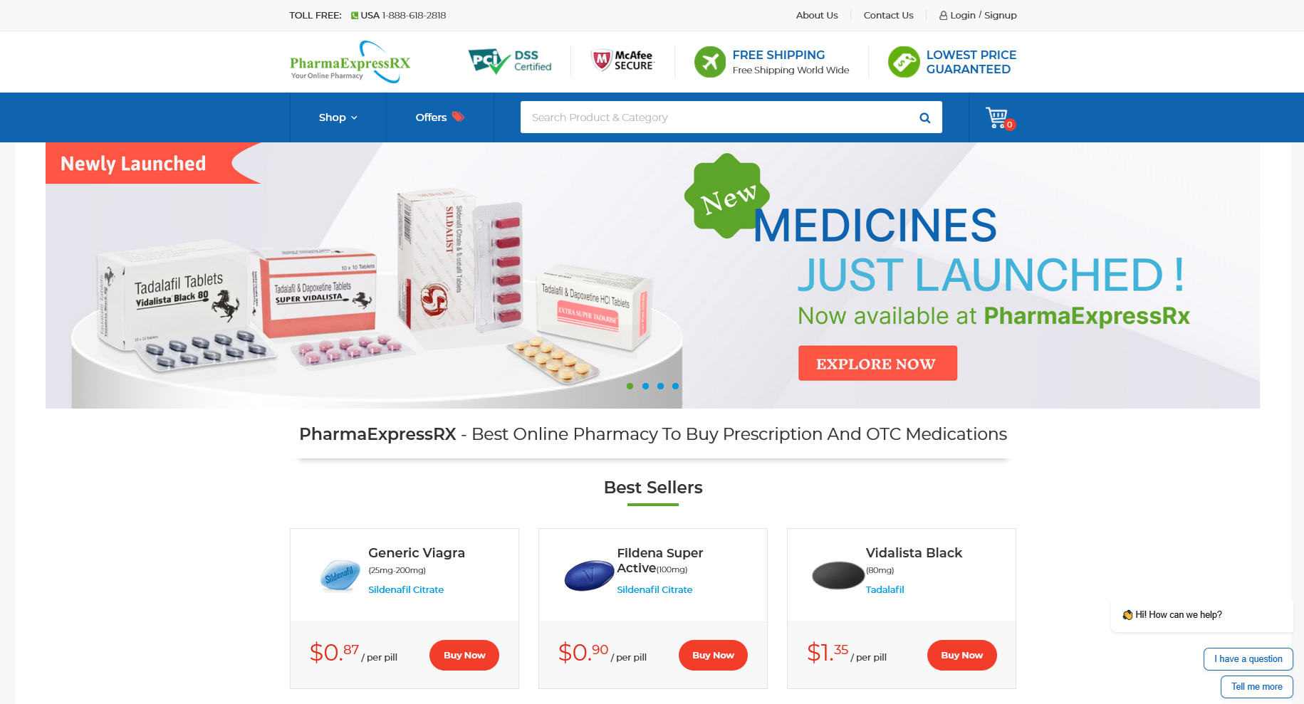 PharmaExpressRx homepage