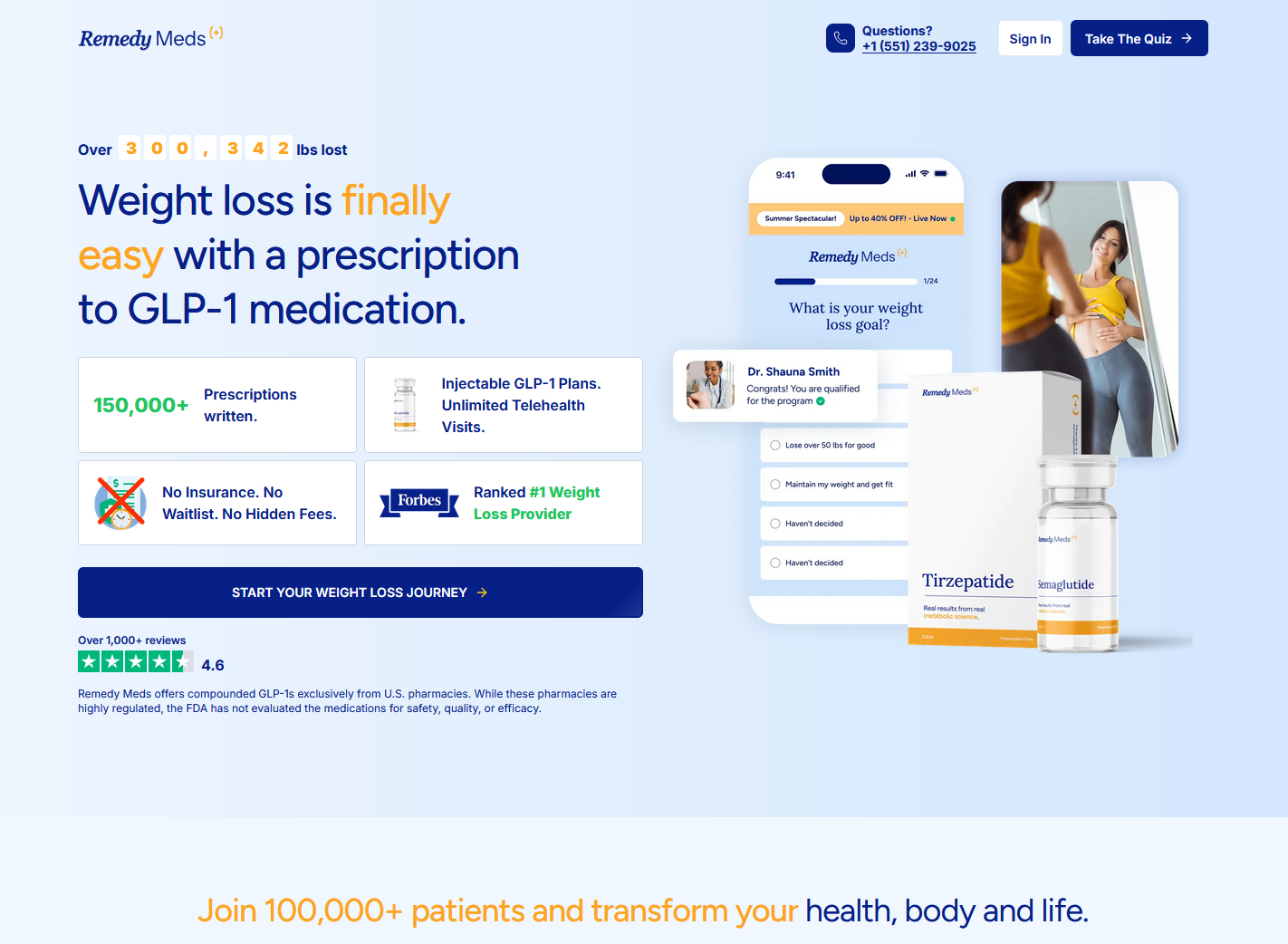 RemedyMeds homepage interface