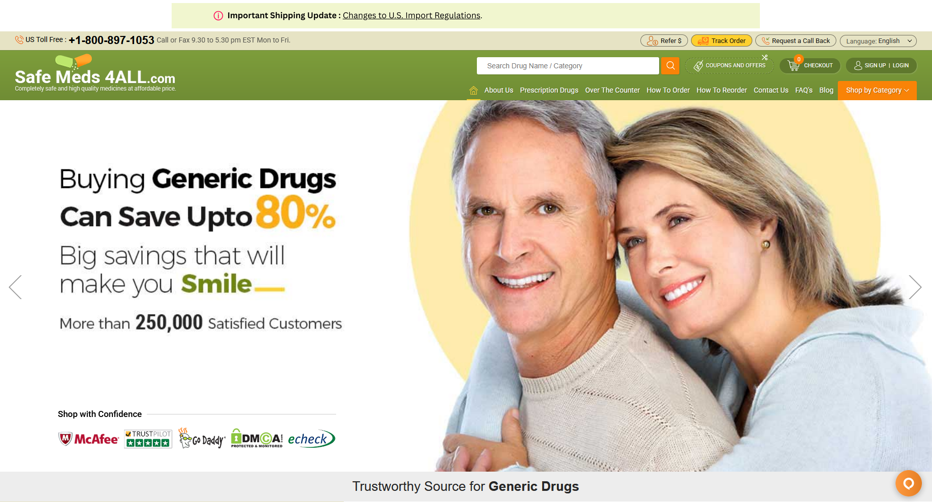 SafeMeds4All homepage interface