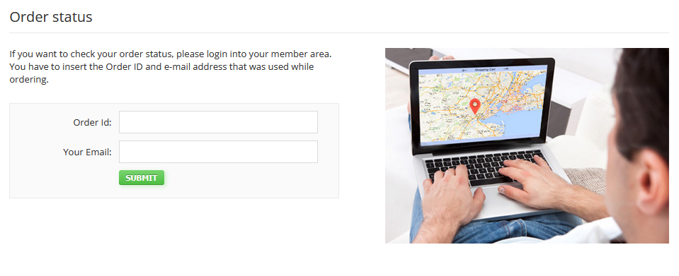 SafeTopMeds order tracking interface