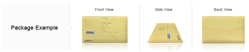 Example of discreet packaging from an online pharmacy